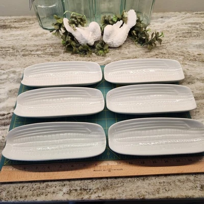BIA Cordon Bleu 6 platos de maíz en la mazorca horno blanco microondas apto para lavavajillas Foto 1 de 4