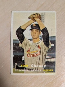 1957 Topps #359 Tom Cheney St. Louis Cardinals novato - Imagen 1 de 2