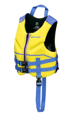 BRP SEA DOO NOVO COLETE SALVA-VIDAS INFANTIL AMARELO LIBERDADE TAMANHO M/M (33-55LBS) 2870040626 - Imagem 1 de 4