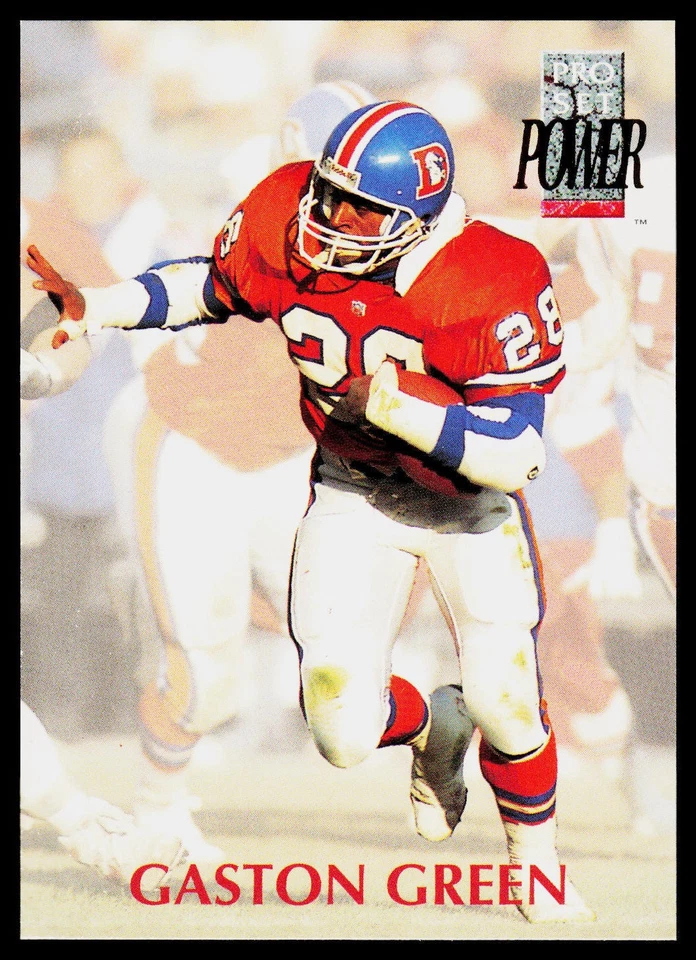 Gaston Green, 1992 Pro Set Power, #225, Denver Broncos, - Image 1 of 2