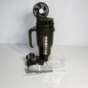 Handventilator 40oz (Limited Edition) Schwarz Becher mit Griff, Riemen & integriertem Ventilator - Bild 1 von 9