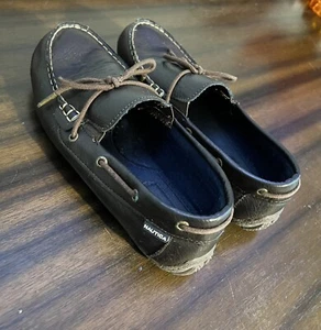 NAUTICA Juvenil Talla 3 Marrón "Spinnaker" Niños Zapatos de Barco Con Cordones Mocasines Informales - Imagen 1 de 22