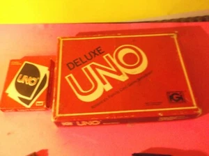 VINTAGE DELUXE UNO CARD GAME W/XTRA 1983 CARD SET - Picture 1 of 2