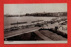 1907 postcard MARGATE Kent UK (M Cooper 15) REAL PHOTO beach tram cart horse - Picture 1 of 2