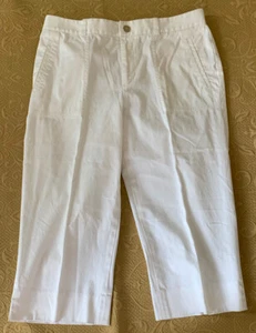 Ralph Lauren Sport Caprihose Damen Gr. 12 Weiß Baumwolle Stretch Taschen - Bild 1 von 10