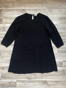 Abito nero oversize Wilfred Aritizia taglia XS tasche solide collo rotondo - Foto 1 di 6