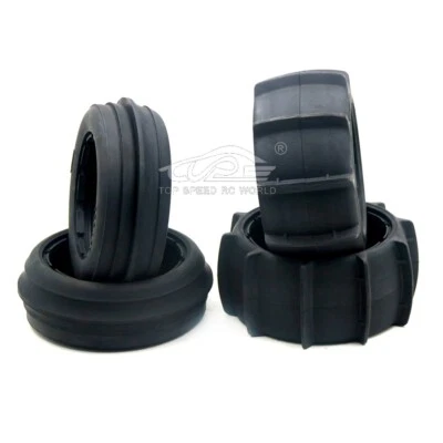 4pcs Front Rear Sand Tyres Skin for 1/5 HPI ROFUN RV Km Baja 5B SS Rc Car Part - Image 1 of 2