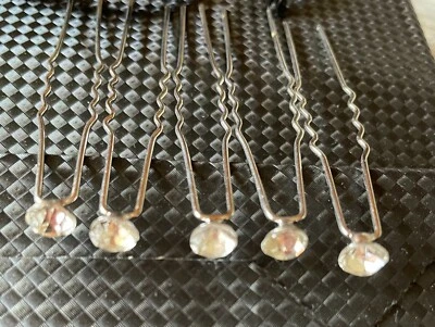 100 alfileres de diamantes brillantes cabeza de cristal alfileres de ramo florales boda floristería Foto 1 de 4