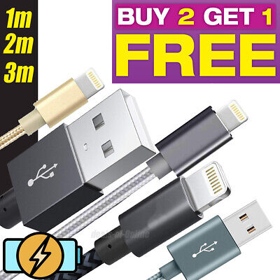 USB IPhone Charger Fast For Apple Long Cable USB Lead 6 7 8 X XS XR 11 12 13 Pro • 3.99£