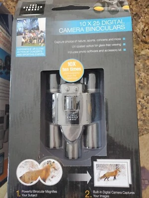 Brand New Sharper Image 10 x 25 Digital Camera & Binoculars New In Box GreatGift - Image 1 of 3