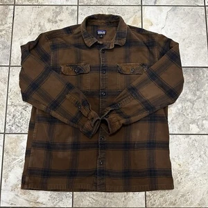 Patagonia Fjord Flannel Long Sleeve Button Shirt XL Herren Braun - Bild 1 von 18