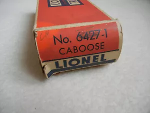 LIONEL POSTWAR 6427-1 LIONEL LINES PORTHOLE CABOOSE EMPTY BOX ONLY - Picture 1 of 12