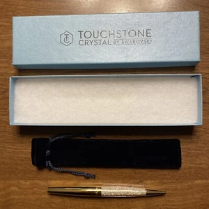 Bolígrafo Swarovski Touchstone Crystal (la tinta negra funciona) con caja y bolsa C16 - Imagen 1 de 23