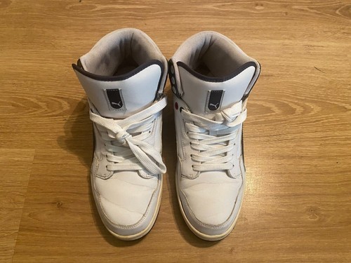 Top alti Puma Rebound M SN Scarpe da ginnastica bianche blu navy rosse