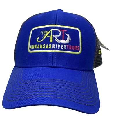 Gorra de béisbol azul Arkansas River Tours malla Snapback Staff Colorado Whitewater Foto 1 de 4