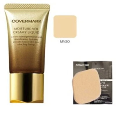 COVERMARK Moisture Veil Creamy Liquid SPF38 PA+++ 25g MN30 mit Spezialschwamm - Bild 1 von 2
