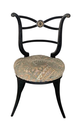 Hollywood Regency Chair ~ black with gold accents ~ 1940s Cover