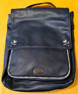 B Sirius Laptop Backpack Handbag ~ Dark Blue ~Galah gumtree ~Vegan Leather ~New - Picture 1 of 7