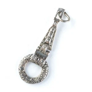 Vintage Charm Ciondolo in argento a forma di ANTICA FIBBIA - OLD BUCKLE - Picture 1 of 2