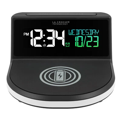 617-148 La Crosse Technology Reloj Despertador Digital "Brillante" con Cargador Inalámbrico Foto 1 de 4