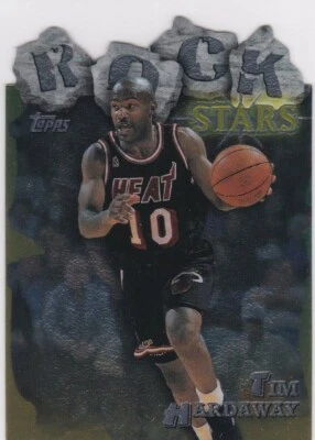 TIM HARDAWAY 1997/98 Topps ROCK STARS $$ DIE-CUT Basketball Card Miami Heat RARE - Image 1 of 2