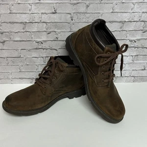 Herren Braun Leder Stiefel Größe 11M Hydro-Shield Wasserdicht von Rockport Schnürstiefel - Bild 1 von 11