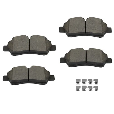 Pastillas de freno traseras de cerámica 4 piezas con hardware para Ford Transit-150 250 350 HD 2015-2019 Foto 1 de 4