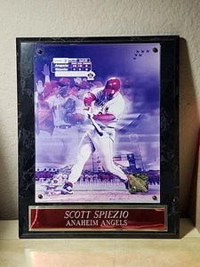2002 Anaheim Angels World Series Los Angeles SCOTT SPIEZIO Framed Plaque 13x10.5 - Picture 1 of 3