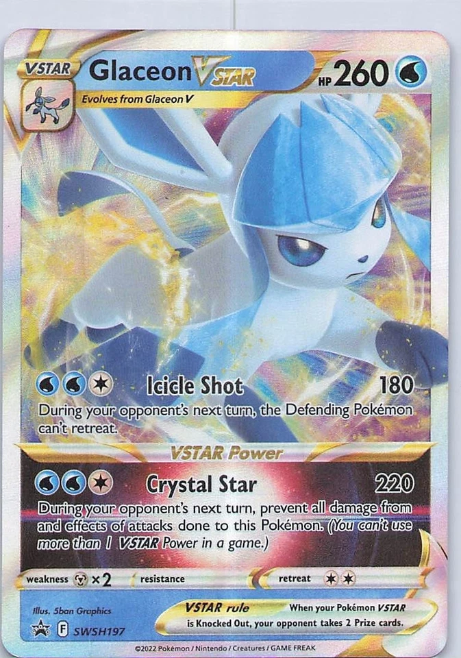 Glaceon VSTAR - Promo SWSH: Sword & Shield Promo Cards SWSH197 NM Holo - Image 1 of 2