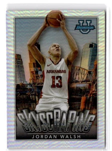 2022-23 Bowman University Chrome Jordan Walsh #S-3 Skyscraping Razorbacks - Picture 1 of 2