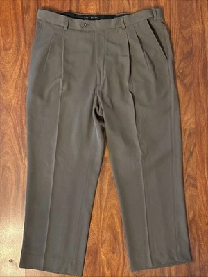 Geoffrey Beene Brown Pleated Dress Pants - Men's Size 39 X 27 (Tag 38 X 29) - Image 1 of 4