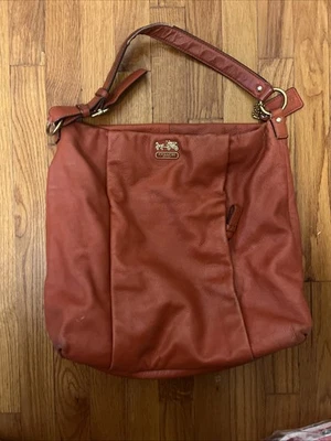 Bolso de Hombro Coach 18641 Madison Cuero Linsay Color Naranja Foto 1 de 4