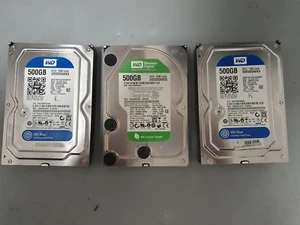 Festplatten Konvolut HDD 3,5zoll SATA 3x 500GB gesammt 1,5TB - Zdjęcie 1 z 4