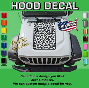 Hood Vinyl Decal Graphics Fits: Jeep Wrangler JL & Gladiator JT 2018-2023 WR-132 - Picture 1 of 4