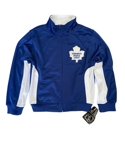 NHL Toronto Maple Leafs Blue Jacket Hockey Youth Size Small NEW Polyester Zip Cover