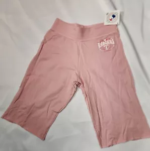 Girls Pink Texas Rangers Logo with Flowers Cotton Long Shorts Size 10/12 - Picture 1 of 2