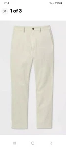 Pantalones chinos rectos Hennepin 33 X 30 para hombre Goodfellow & Co NUEVO color: marfil  - Imagen 1 de 3