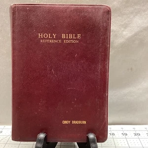Holy Bible King James Version Genuine Bounded Leather Red Letter Reference Ed - Picture 1 of 8