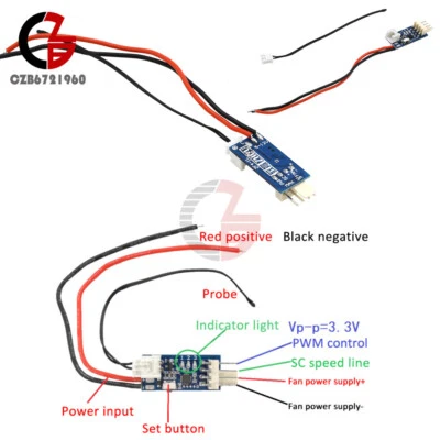 PWM 4-Wire Fan Temperature Controller Speed Governor For PC Fan/Alarm DC 5V-12V - Image 1 of 4