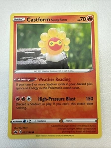 Castform Sunny Form 022/198 Swsh06: Sword & Shield Chilling Reign Pokemon TCG - Picture 1 of 5