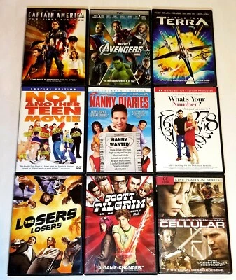 Captain America, Avengers, Terra, Nanny Diaries, Losers... Chris Evans 9 DVD Lot - Image 1 of 4