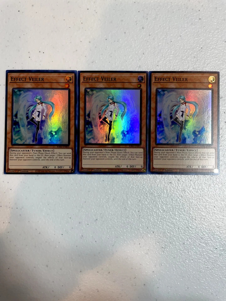 yugioh effect veiler super rare 3x ra01-en003 playset RA01 - Image 1 of 1