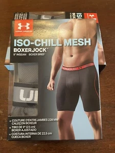 UNDER ARMOUR 1277277 SMALL SM ISO-CHILL MESH 9" HERREN BOXERJOCK UVP $ 25 GRAPHIT - Bild 1 von 5