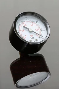 Nuevo calibre de vacío PRM -30-0 HG 2"" caja de acero 1⁄4"" latón NPT conexión posterior - Imagen 1 de 7