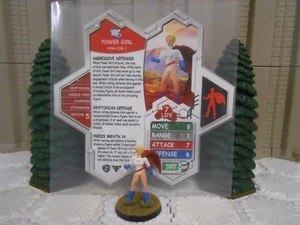 Heroscape Custom Power Girl doppelseitige Karte & Figur DC Superman Justice League - Bild 1 von 3