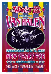 VAN HALEN Whiskey A GO GO BANNER HUGE 3x5 Ft Fabric Poster Tapestry 1977 - Picture 1 of 4