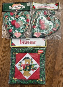 Portavasos y remaches perfumados de colección oso de Navidad y corazones Nuevo de Lote Antiguo - Imagen 1 de 7