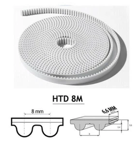 CINGHIA DENTATA DI RICAMBIO 6 METRI SPESSORE 6,6 MM X MOTORE GARAGE AUTOMAZIONE - Foto 1 di 1