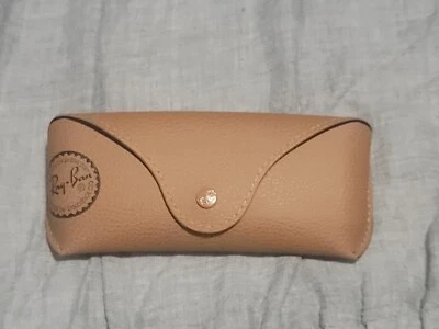 Rayban Sunglasses Eyeglasses Soft Pebbled Leather Brown Case New - Image 1 of 3