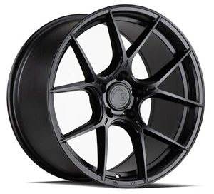 19x9.5  +35 Aodhan AH-11 5x114.3 Flow Forged Matte Black Wheels (Set of 4) - Picture 1 of 3